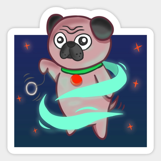 Cute Pug Hypnosis Sticker by Kidrock96